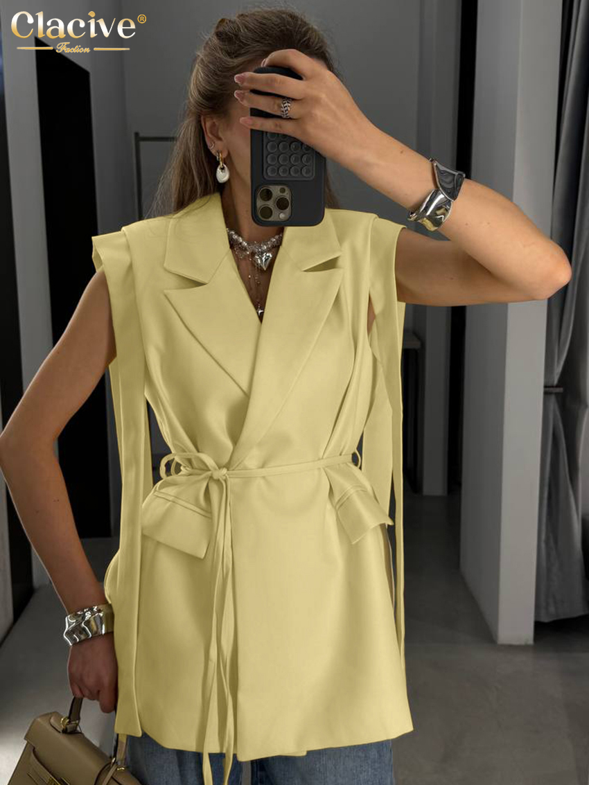 Yellow Summer Clothing - Clacive 패션 느슨한 노란색 여성 셔츠