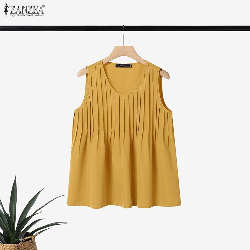 Summer Clothing Plus - ZANZEA 플러스 사이즈 5XL 여성 핀턱