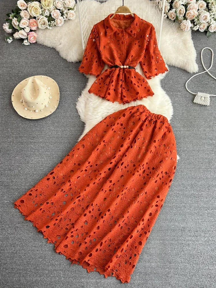 Summer Clothing Accessories - 여성 여름 드레스 세트 빈티지 스타일