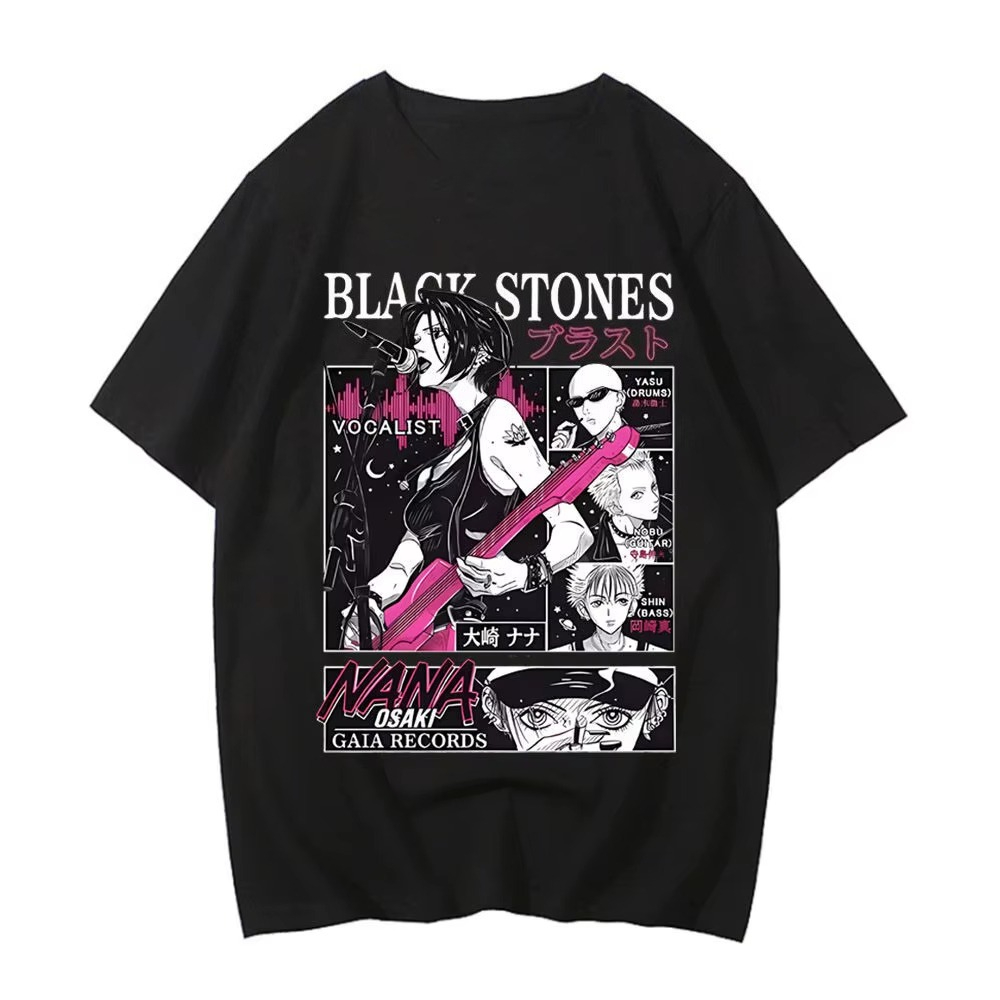 Japanese Summer Clothing Men - 2026 여름 일본 만화 블랙 스톤