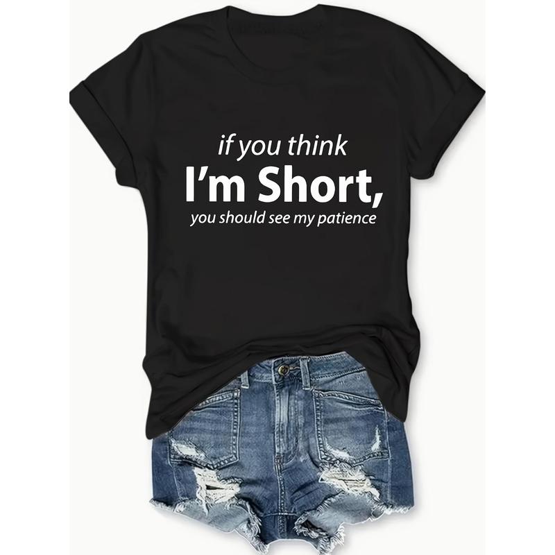 Summer Clothing Words - Funny Words 프린트 크루넥 티셔츠, 봄