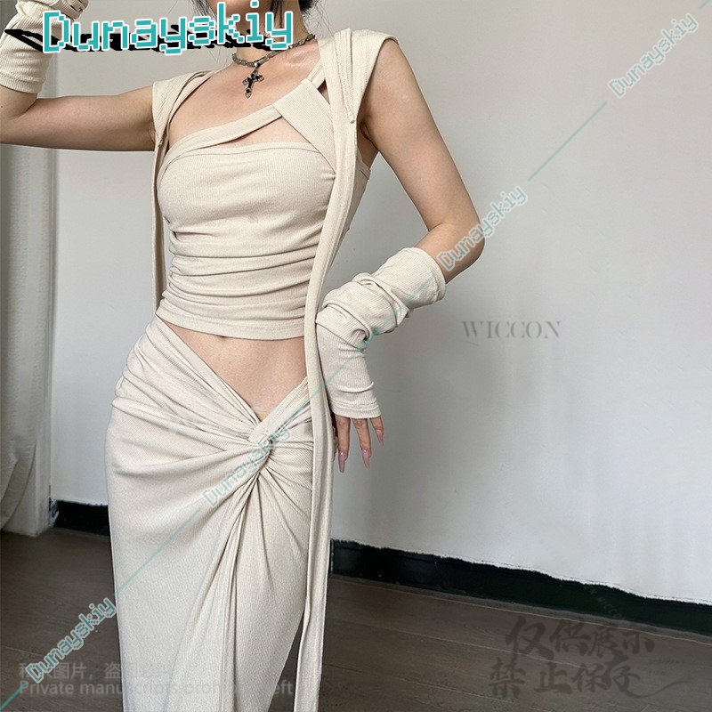 Summer Clothing Aesthetic - 섹시한 여신 코스프레 원피스 미학 모래