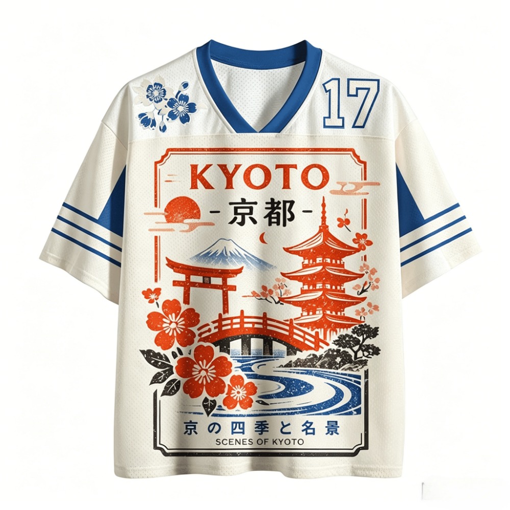 Japanese Summer Clothing Men - 여름·일본 교토 후지산 패턴3D프린트 브레사 퀵드라이