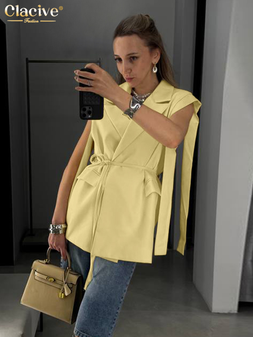 Clacive 패션 느슨한 노란색 여성 셔츠 2026  - Yellow Summer Clothing 리뷰 및 가격