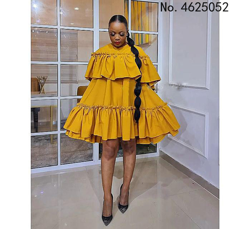 사용자 정의 2025 여름 Elegent 아프리카 여성 - Yellow Summer Clothing 리뷰 및 가격