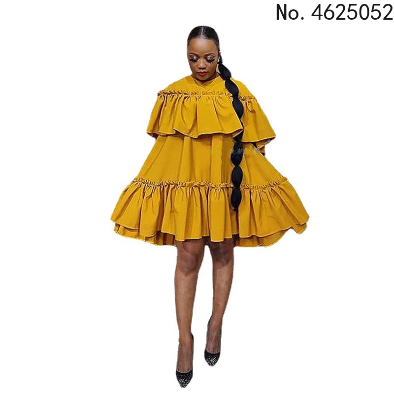 사용자 정의 2025 여름 Elegent 아프리카 여성 - Yellow Summer Clothing 리뷰 및 가격