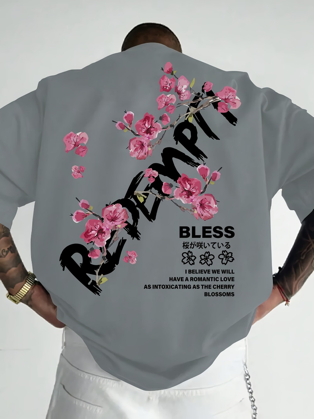 일본어 낙서 글자 벚꽃 요소 3Dprint Breath - Japanese Summer Clothing Men 리뷰 및 가격