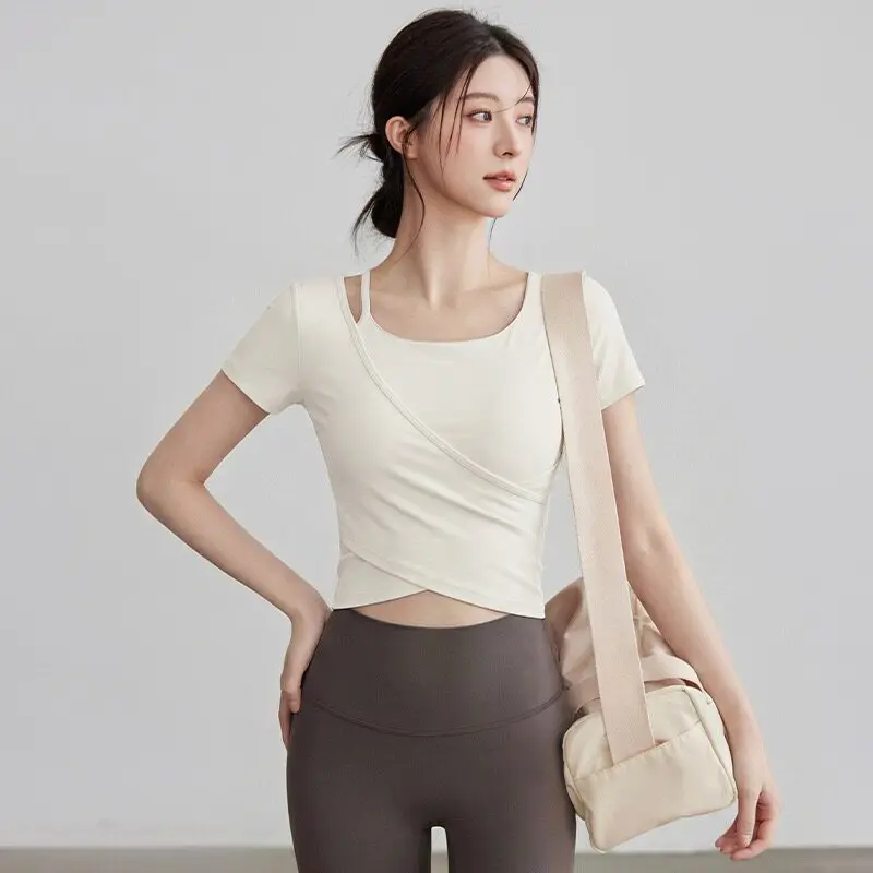 요가 의류 긴팔 여름용 하이룩 슬리밍 탑(가슴 패드 포 - Summer Clothing Looks 리뷰 및 가격