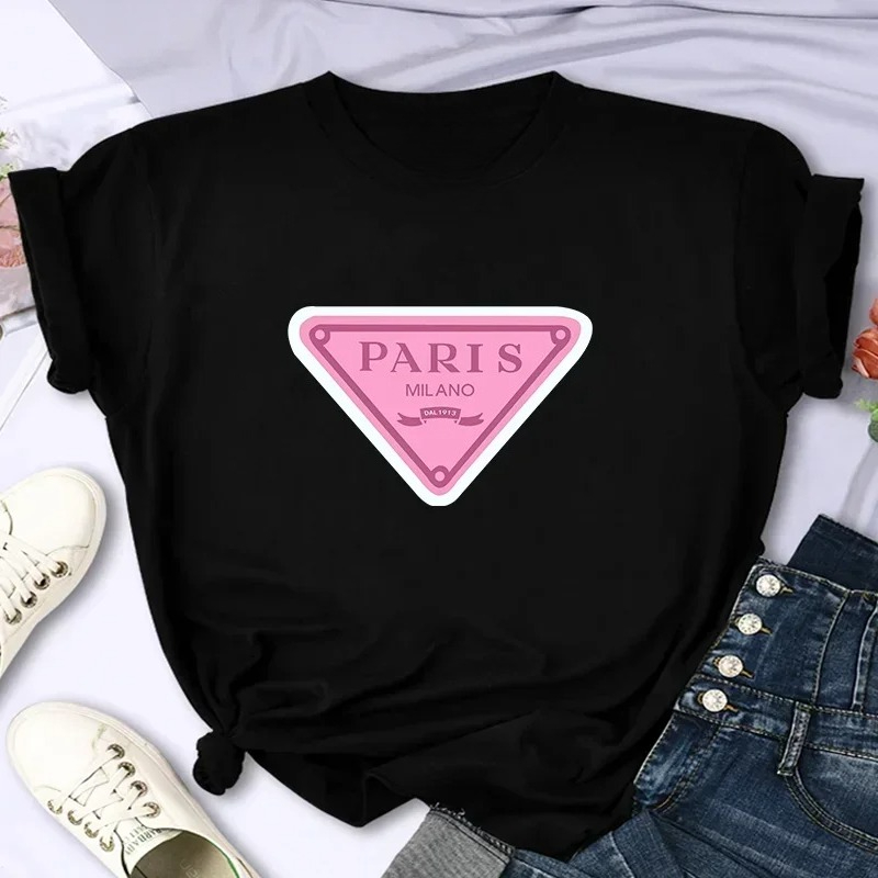 럭셔리 브랜드 파리 여성용 여름 프린트 티셔츠 캐주얼  - Summer Clothing In Paris 리뷰 및 가격