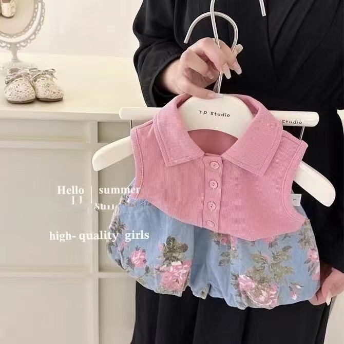 아동 의류 세트 민소매 탑 + 데님 버드 반바지 2pc - Summer Clothing Boutiques 리뷰 및 가격
