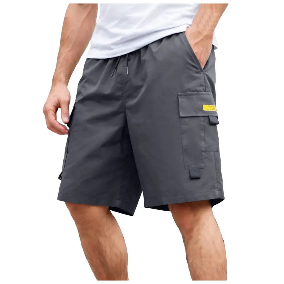 남성 여름 카고 반바지 트렌디 루즈핏 드로스트링 멀티  - Summer Hiking Clothing 리뷰 및 가격