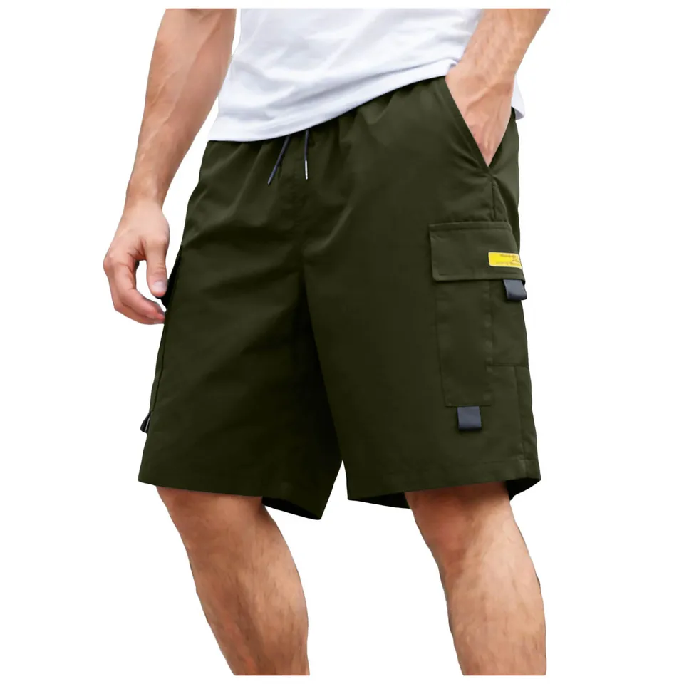 남성 여름 카고 반바지 트렌디 루즈핏 드로스트링 멀티  - Summer Hiking Clothing 리뷰 및 가격