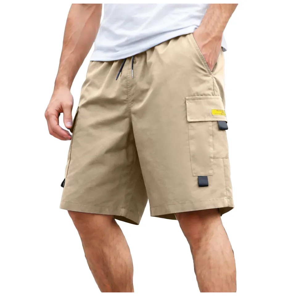 남성 여름 카고 반바지 트렌디 루즈핏 드로스트링 멀티  - Summer Hiking Clothing 리뷰 및 가격
