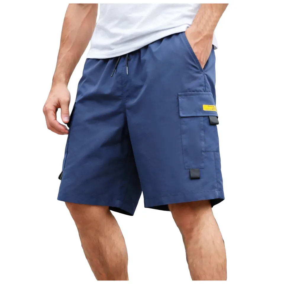 남성 여름 카고 반바지 트렌디 루즈핏 드로스트링 멀티  - Summer Hiking Clothing 리뷰 및 가격