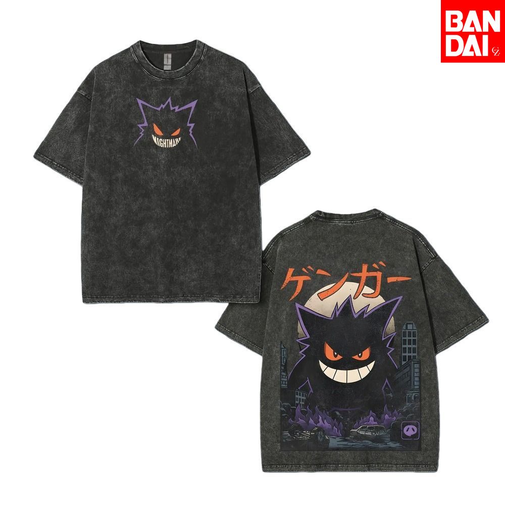 포켓몬 Gastly Haunter Gengar T 셔츠 - Japanese Summer Clothing Men 리뷰 및 가격