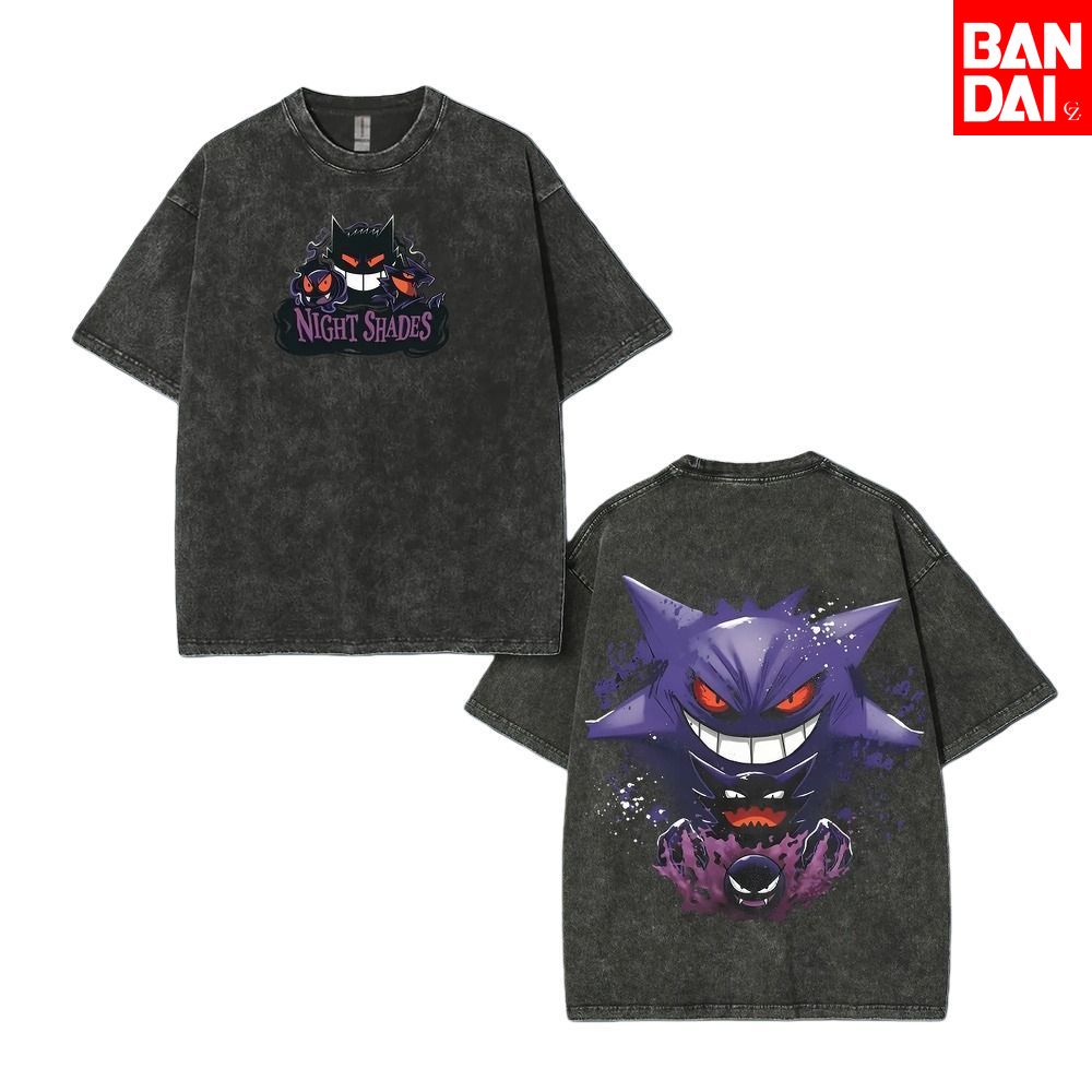 포켓몬 Gastly Haunter Gengar T 셔츠 - Japanese Summer Clothing Men 리뷰 및 가격