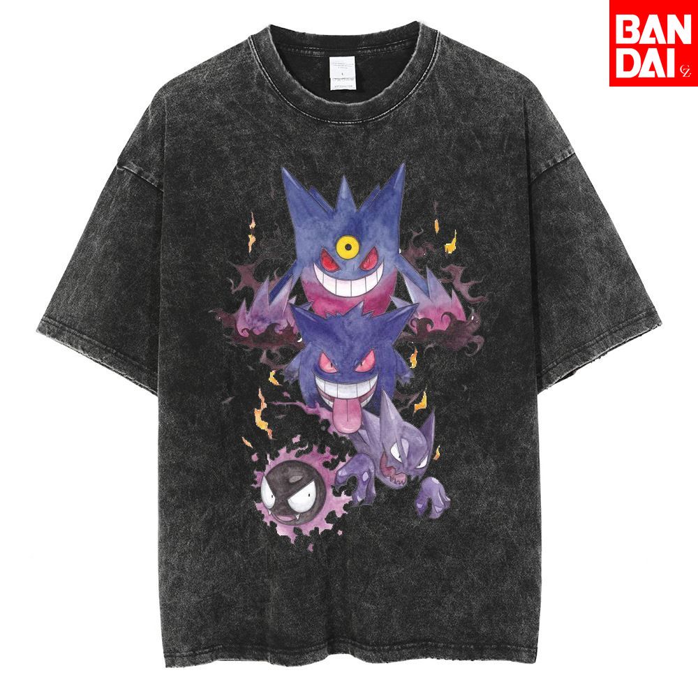 포켓몬 Gastly Haunter Gengar T 셔츠 - Japanese Summer Clothing Men 리뷰 및 가격