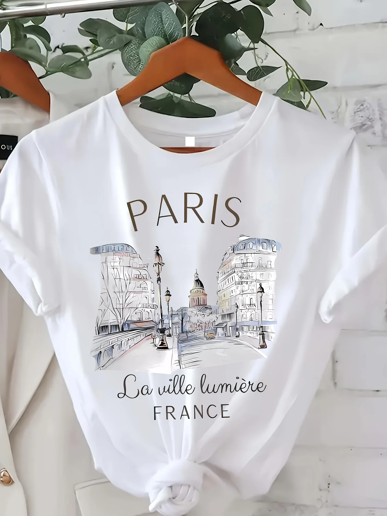 90년대 티셔츠 파리 여성 프린트 티셔츠 소녀 반팔 크 - Summer Clothing In Paris 리뷰 및 가격