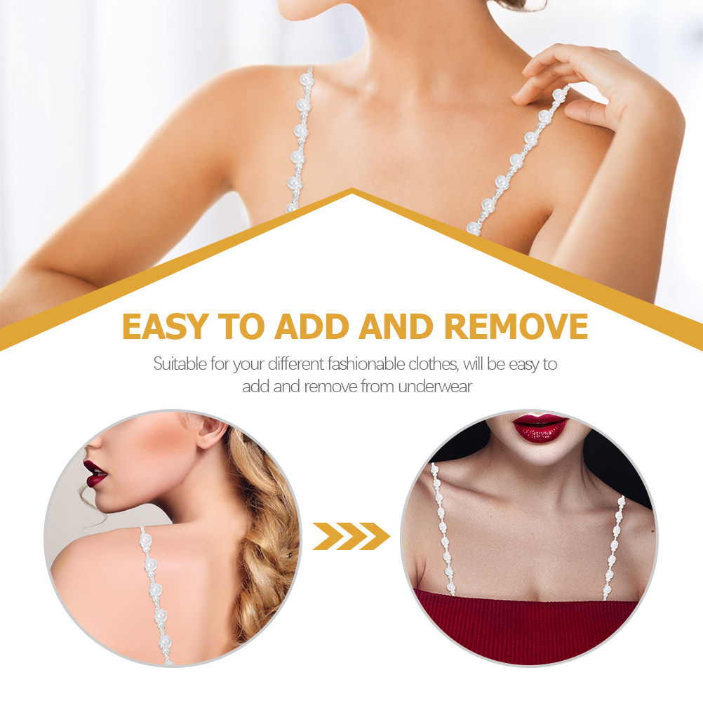 진주 브라 스트랩 홀더 1쌍, 장미꽃 모양 합금 소재, - Summer Clothing Accessories 리뷰 및 가격