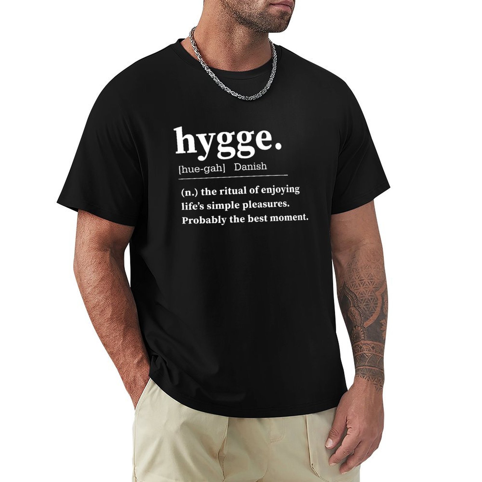 Hygge Definition Quote 디자인 티셔츠 - Summer Clothing Aesthetic 리뷰 및 가격